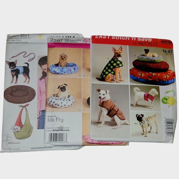 Simplicity Other - Lot 3 Dog Pet Dog Bed Sewing Patterns